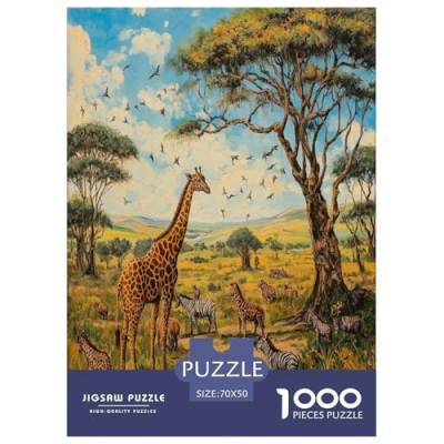 Giraffe Puzzles 1000 Teile Schwer Puzzle Spielzeug Lernspiel Impossible Herausforderung Spielzeug Für Erwachsene Und Kinder Ab 14 Jahren 70x50cm/1000pcs von ChengzeTCo